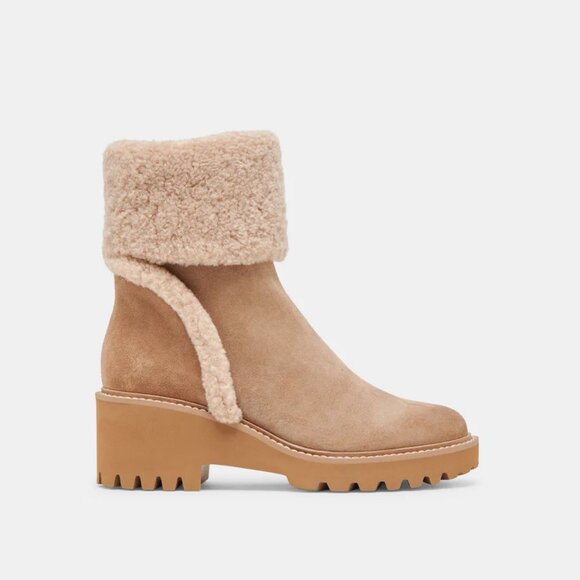 Dolce Vita Hug H2O Waterproof Boots in Mushroom Suede - Picture 1 of 9